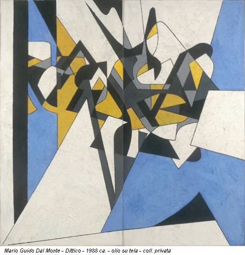 Mario Guido Dal Monte - Dittico - 1988 ca. - olio su tela - coll. privata