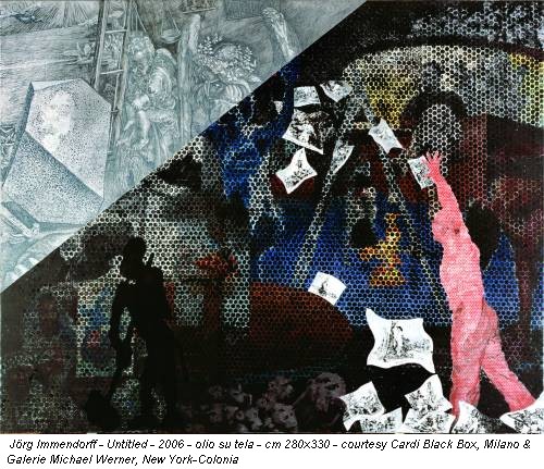 Jörg Immendorff - Untitled - 2006 - olio su tela - cm 280x330 - courtesy Cardi Black Box, Milano & Galerie Michael Werner, New York-Colonia