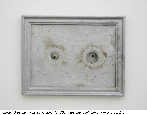 Jürgen Drescher - Casted painting VII - 2009 - fusione in alluminio - cm 36x46,2x2,2