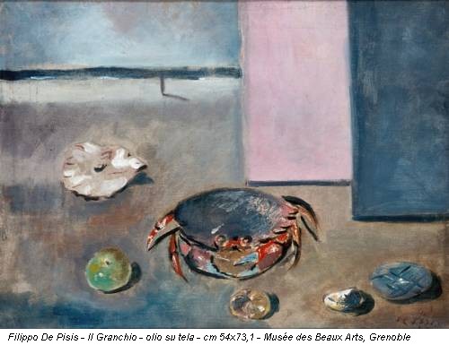 Filippo De Pisis - Il Granchio - olio su tela - cm 54x73,1 - Musée des Beaux Arts, Grenoble