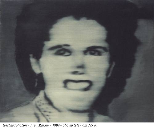 Gerhard Richter - Frau Marlow - 1964 - olio su tela - cm 77x96