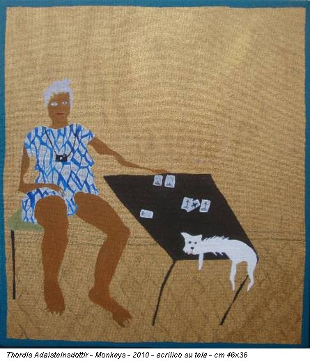 Thordis Adalsteinsdottir - Monkeys - 2010 - acrilico su tela - cm 46x36