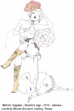Makiko Sagawa - Breaken egg - 2010 - stampa - courtesy Mondo Bizzarro Gallery, Roma