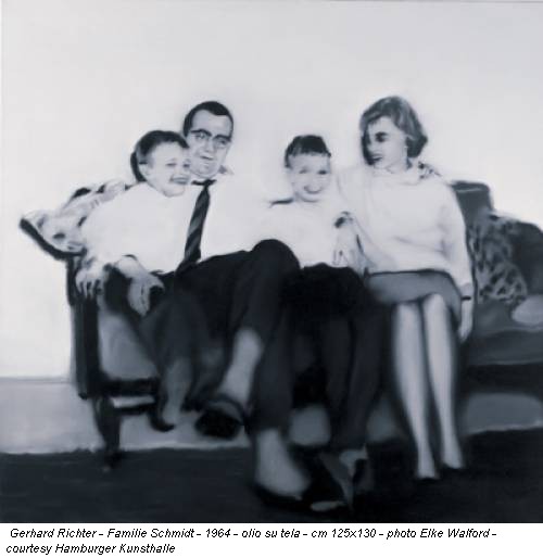 Gerhard Richter - Familie Schmidt - 1964 - olio su tela - cm 125x130 - photo Elke Walford - courtesy Hamburger Kunsthalle