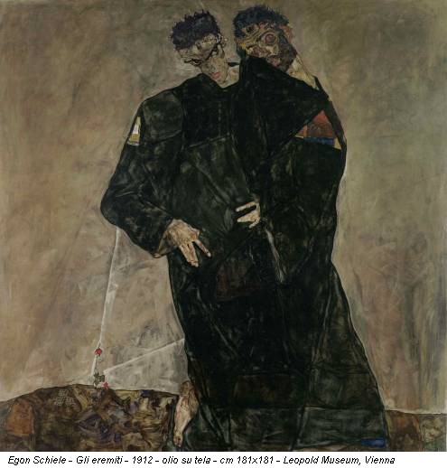 Egon Schiele - Gli eremiti - 1912 - olio su tela - cm 181x181 - Leopold Museum, Vienna