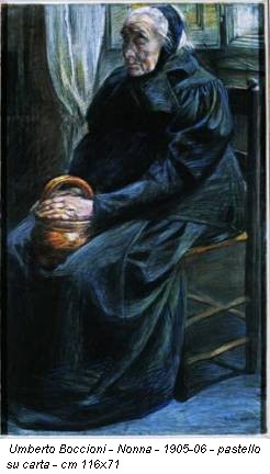 Umberto Boccioni - Nonna - 1905-06 - pastello su carta - cm 116x71
