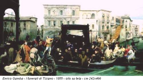 Enrico Gamba - I funerali di Tiziano - 1855 - olio su tela - cm 242x466