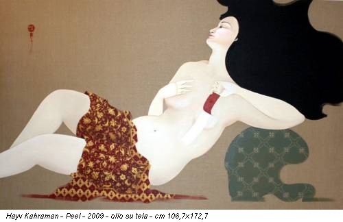 Hayv Kahraman - Peel - 2009 - olio su tela - cm 106,7x172,7