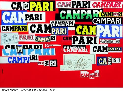 Bruno Munari - Lettering per Campari - 1964