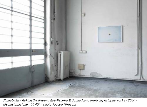 Shimabuku - Asking the Repentistas-Peneira & Sonhador-to remix my octopus works - 2006 - videoinstallazione - 16’43’’ - photo Jacopo Menzani