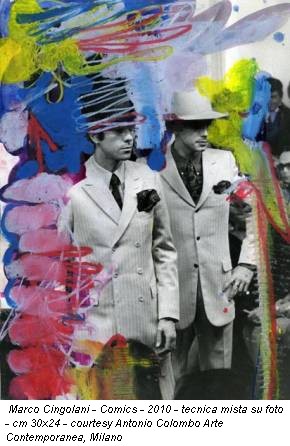 Marco Cingolani - Comics - 2010 - tecnica mista su foto - cm 30x24 - courtesy Antonio Colombo Arte Contemporanea, Milano