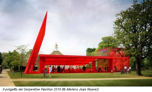Il progetto del Serpentine Pavilion 2010 (© Ateliers Jean Nouvel)