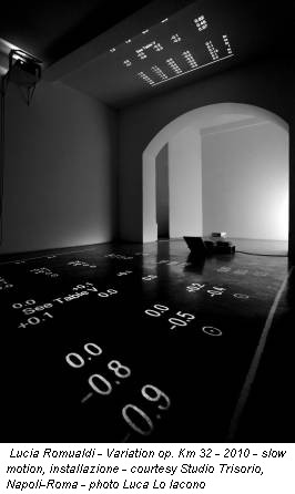 Lucia Romualdi - Variation op. Km 32 - 2010 - slow motion, installazione - courtesy Studio Trisorio, Napoli-Roma - photo Luca Lo Iacono