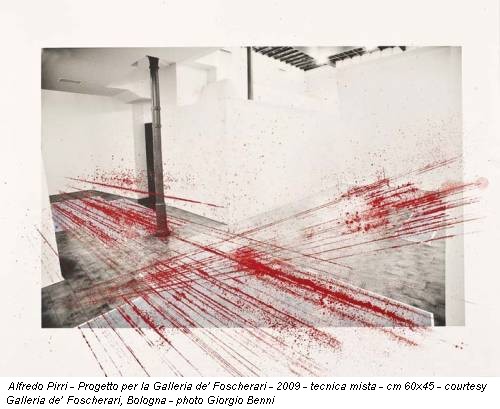 Alfredo Pirri - Progetto per la Galleria de' Foscherari - 2009 - tecnica mista - cm 60x45 - courtesy Galleria de’ Foscherari, Bologna - photo Giorgio Benni