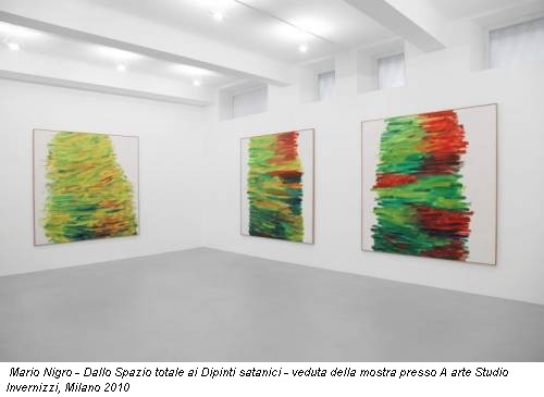 Mario Nigro - Dallo Spazio totale ai Dipinti satanici - veduta della mostra presso A arte Studio Invernizzi, Milano 2010