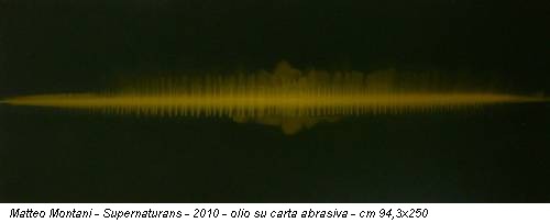 Matteo Montani - Supernaturans - 2010 - olio su carta abrasiva - cm 94,3x250