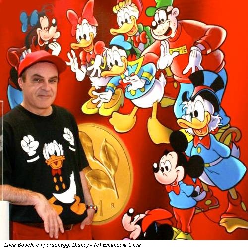Luca Boschi e i personaggi Disney - (c) Emanuela Oliva