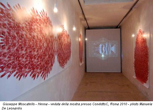 Giuseppe Moscatello - Henna - veduta della mostra presso CondottoC, Roma 2010 - photo Manuela De Leonardis
