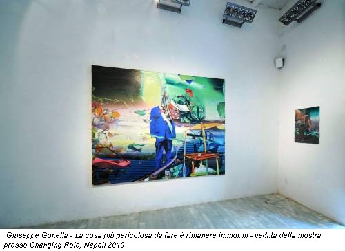 Giuseppe Gonella - La cosa più pericolosa da fare è rimanere immobili - veduta della mostra presso Changing Role, Napoli 2010