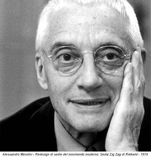 Alessandro Mendini - Redesign di sedie del movimento moderno: Sedia Zig Zag di Rietveld - 1978