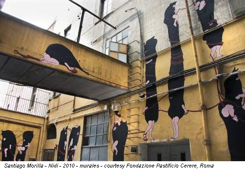 Santiago Morilla - Nidi - 2010 - murales - courtesy Fondazione Pastificio Cerere, Roma