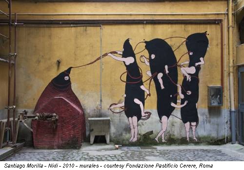 Santiago Morilla - Nidi - 2010 - murales - courtesy Fondazione Pastificio Cerere, Roma