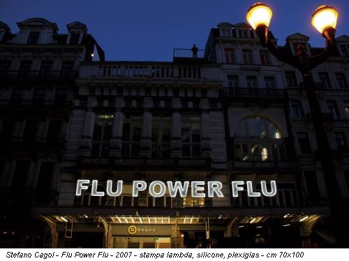 Stefano Cagol - Flu Power Flu - 2007 - stampa lambda, silicone, plexiglas - cm 70x100