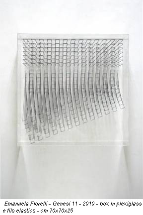 Emanuela Fiorelli - Genesi 11 - 2010 - box in plexiglass e filo elastico - cm 70x70x25