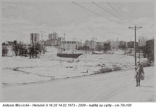 Antonio Micciché - Helsinki h 16:20 14.02.1973 - 2009 - matita su carta - cm 70x100