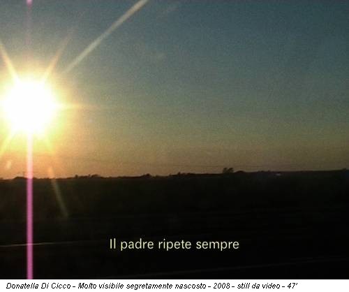 Donatella Di Cicco - Molto visibile segretamente nascosto - 2008 - still da video - 47’