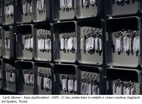Carlo Steiner - Keys (particolare) - 2005 - 21 box portachiavi in metallo e chiavi courtesy Gagliardi Art System, Torino