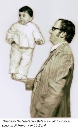 Cristiano De Gaetano - Balance - 2010 - olio su sagoma di legno - cm 38x24x4