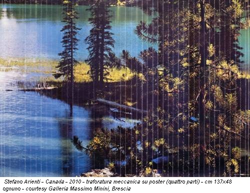 Stefano Arienti - Canada - 2010 - traforatura meccanica su poster (quattro parti) - cm 137x48 ognuno - courtesy Galleria Massimo Minini, Brescia