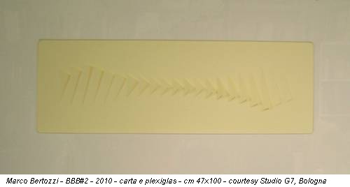 Marco Bertozzi - BBB#2 - 2010 - carta e plexiglas - cm 47x100 - courtesy Studio G7, Bologna