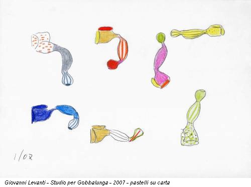Giovanni Levanti - Studio per Gobbalunga - 2007 - pastelli su carta