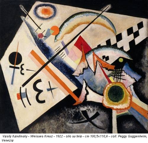 Vasily Kandinsky - Weisses Kreuz - 1922 - olio su tela - cm 100,5x110,6 - coll. Peggy Guggenheim, Venezia