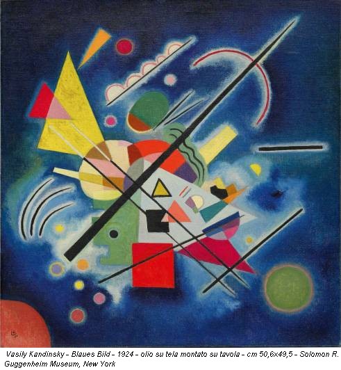 Vasily Kandinsky - Blaues Bild - 1924 - olio su tela montato su tavola - cm 50,6x49,5 - Solomon R. Guggenheim Museum, New York