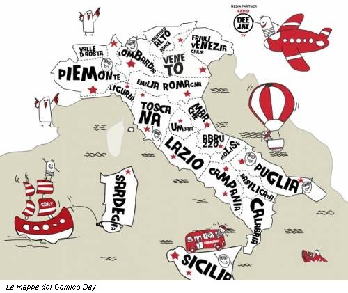 La mappa del Comics Day