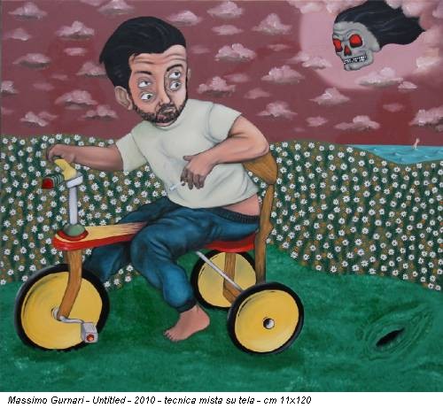 Massimo Gurnari - Untitled - 2010 - tecnica mista su tela - cm 11x120