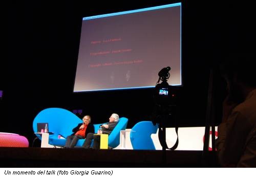 Un momento del talk (foto Giorgia Guarino)