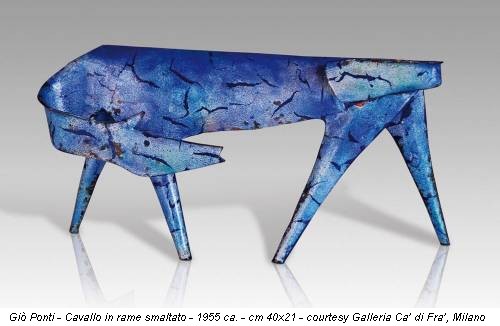Giò Ponti - Cavallo in rame smaltato - 1955 ca. - cm 40x21 - courtesy Galleria Ca’ di Fra’, Milano