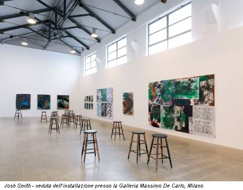 Josh Smith - veduta dell’installazione presso la Galleria Massimo De Carlo, Milano