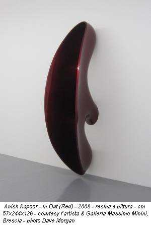Anish Kapoor - In Out (Red) - 2008 - resina e pittura - cm 57x244x126 - courtesy l’artista & Galleria Massimo Minini, Brescia - photo Dave Morgan
