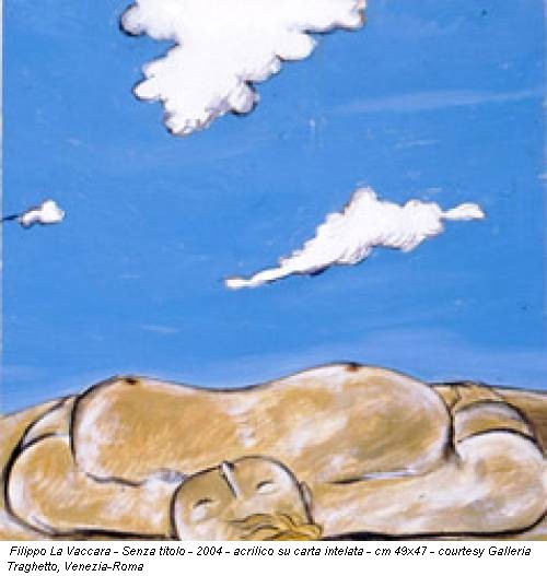 Filippo La Vaccara - Senza titolo - 2004 - acrilico su carta intelata - cm 49x47 - courtesy Galleria Traghetto, Venezia-Roma