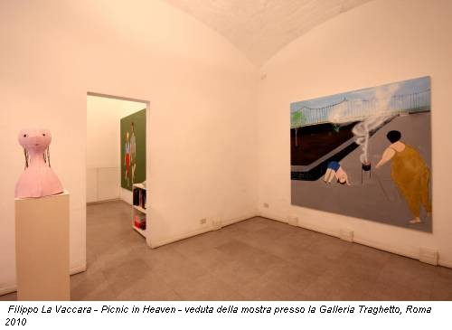 Filippo La Vaccara - Picnic in Heaven - veduta della mostra presso la Galleria Traghetto, Roma 2010