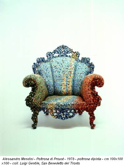 Alessandro Mendini - Poltrona di Proust - 1978 - poltrona dipinta - cm 100x100 x100 - coll. Luigi Gentile, San Benedetto del Tronto