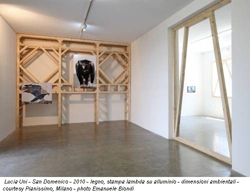 Lucia Uni - San Domenico - 2010 - legno, stampa lambda su alluminio - dimensioni ambientali - courtesy Pianissimo, Milano - photo Emanuele Biondi
