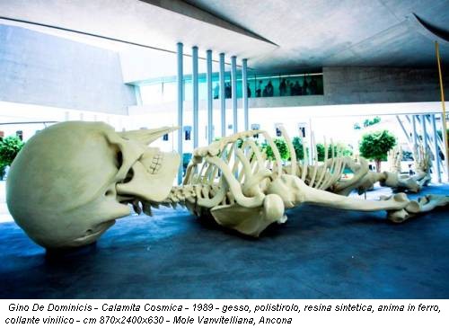 Gino De Dominicis - Calamita Cosmica - 1989 - gesso, polistirolo, resina sintetica, anima in ferro, collante vinilico - cm 870x2400x630 - Mole Vanvitelliana, Ancona
