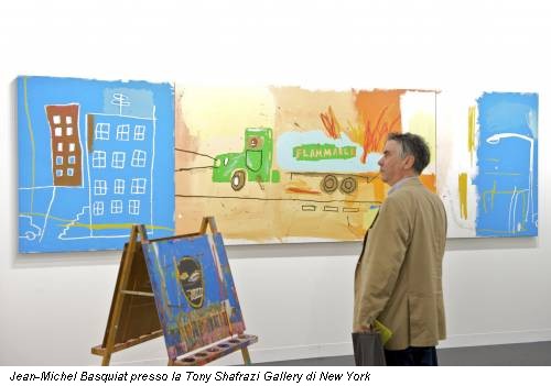 Jean-Michel Basquiat presso la Tony Shafrazi Gallery di New York