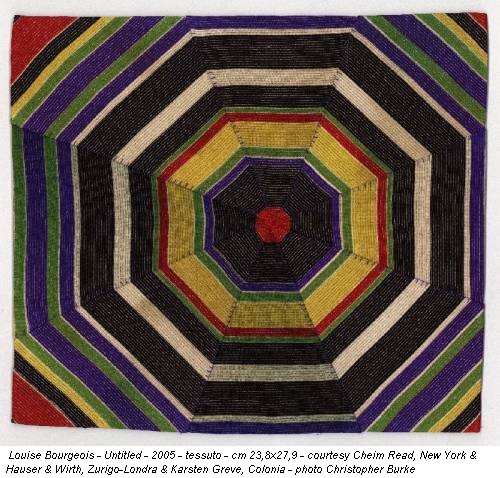 Louise Bourgeois - Untitled - 2005 - tessuto - cm 23,8x27,9 - courtesy Cheim Read, New York & Hauser & Wirth, Zurigo-Londra & Karsten Greve, Colonia - photo Christopher Burke